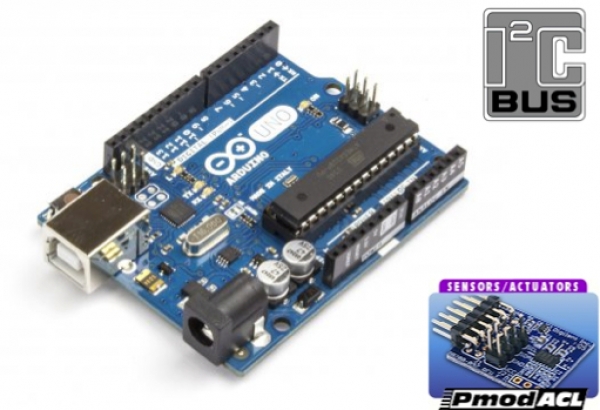 PmodACL accelerometer: sending data from Arduino to Processing with the I2C protocol